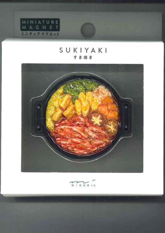 【メール便ＯＫ】ミドリ　ミニチュアマグネット すき焼き柄 1個入 　43415-006
