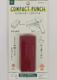 【メール便OK】ミドリ　ＸＳコンパクトパンチ　えんじ　35546-006　【4902805355469】