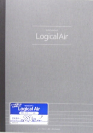 ナカバヤシ　ロジカル エアー ノート　B5　A罫　軽量・厚物ノート　ノ-B552A-D　グレー　[10003700]