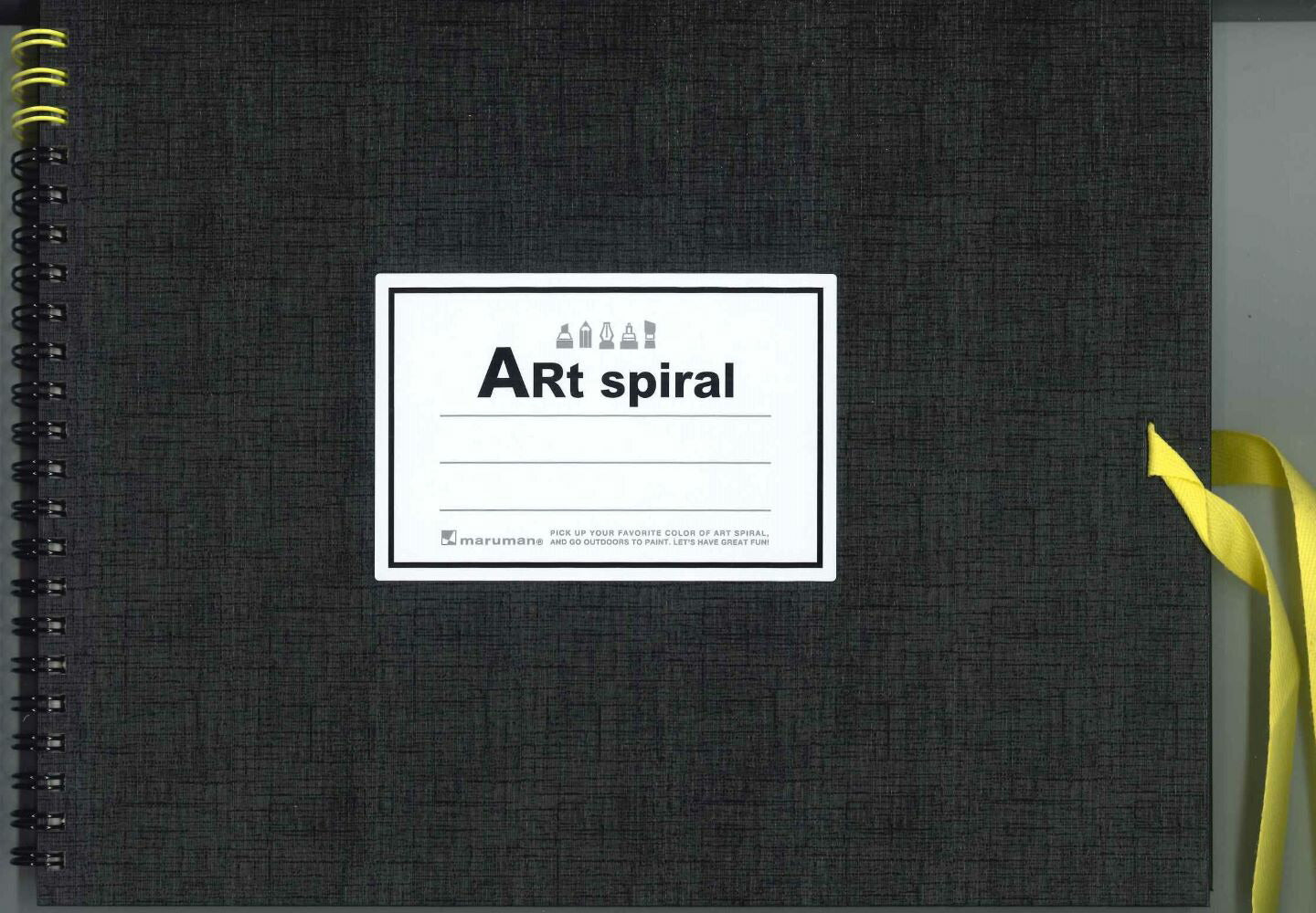 【メール便ＯＫ】マルマン スケッチブックF2サイズ　Art spiral Ｓ312-05ブラック　[10014236]
