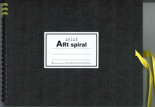 【メール便ＯＫ】マルマン スケッチブックF2サイズ　Art spiral Ｓ312-05ブラック　[10014236]