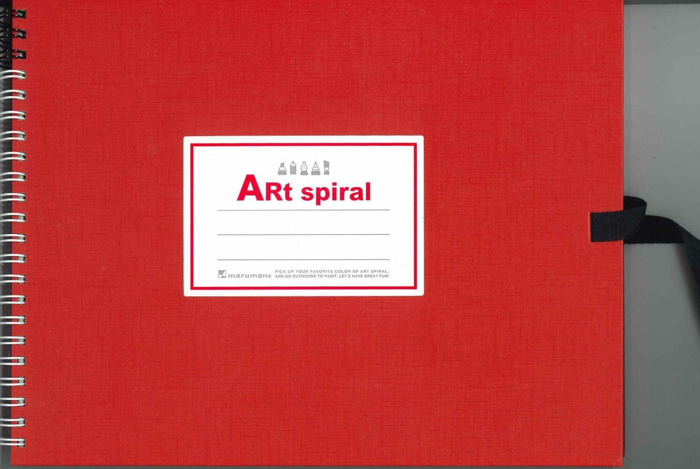 【メール便ＯＫ】マルマン スケッチブックF2サイズ　Art spiral Ｓ312-01レッド　[4979093312016]