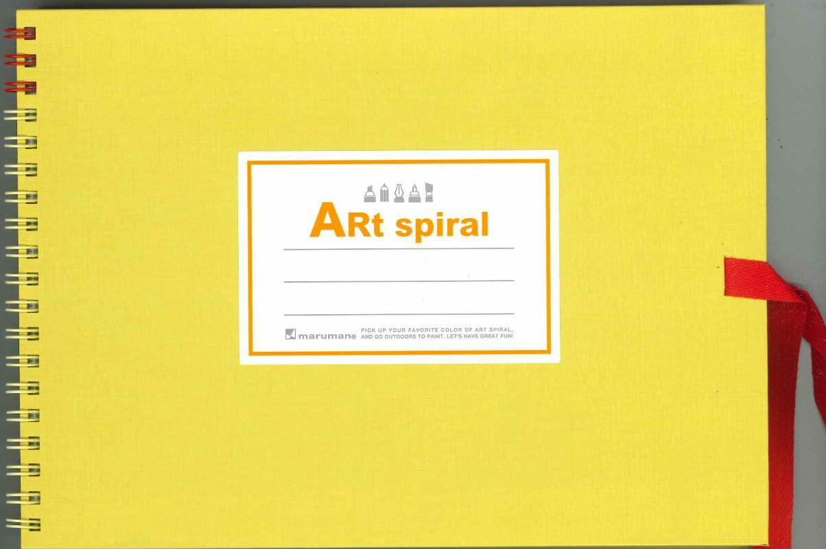【メール便ＯＫ】マルマン スケッチブックF1サイズ　Art spiral Ｓ311-04イエロー　[4979093311040]