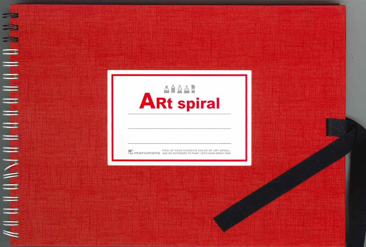 【メール便ＯＫ】マルマン スケッチブックF1サイズ　Art spiral Ｓ311-01レッド　[4979093311019]