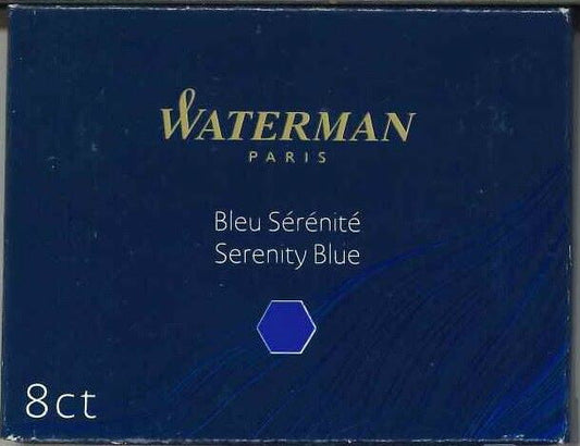 【WATERMANウォーターマン】カートリッジインク　Serenity Blue　1箱8本入　[10002155]