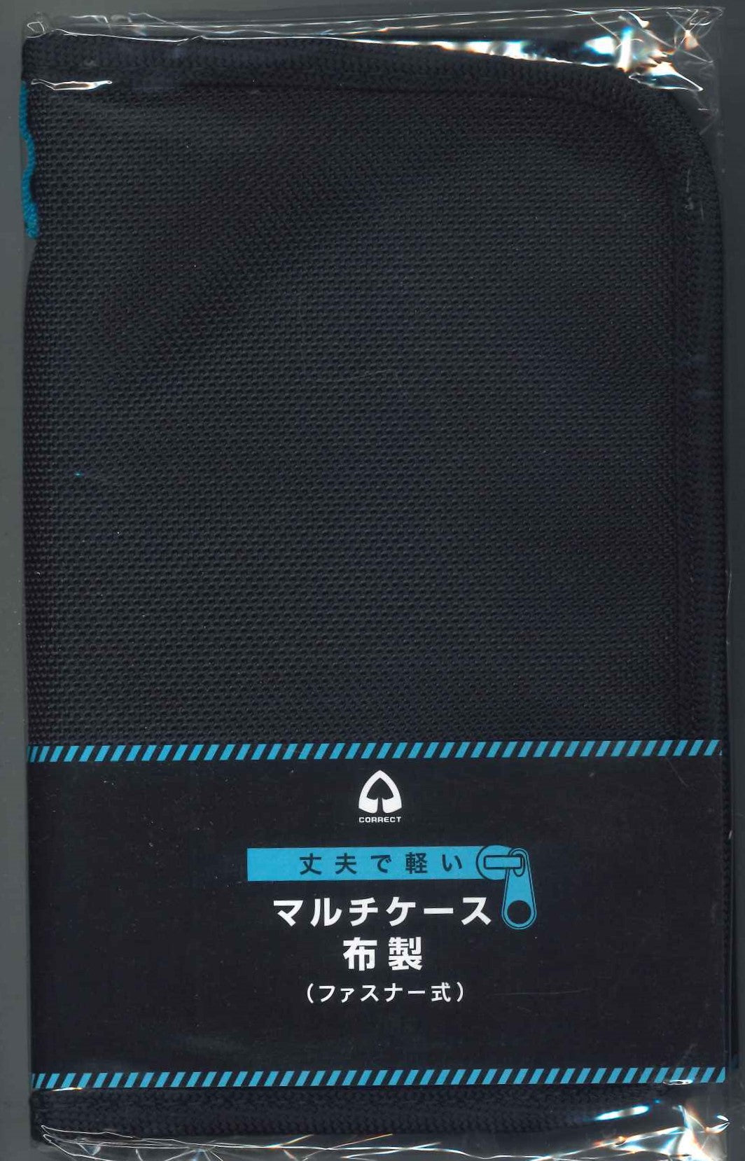 【メール便OK】コレクト　マルチケース布製　ファスナー式　CP-30U-BLブルー　[4971711127217]