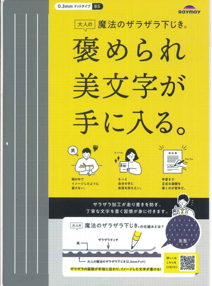 【メール便ＯＫ】レイメイ藤井　魔法のザラザラ下敷き　B5　U1256Nグレー　[4902562509228]